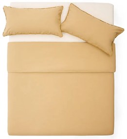 Musztardowa pościel dwuosobowa z perkalu bawełnianego 240x220 cm Sifinia – Kave Home