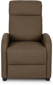Fotel Rozkładany Wypoczynkowy z Podnóżkiem DANNY Brązowy Nowoczesny