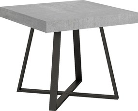 Stół rozkładany 90/194x90 cm Abbraccio cementu nogi antracytowe