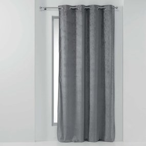 Szara aksamitna zasłona 140x280 cm Adrina – douceur d'intérieur
