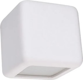 Biały kwadratowy kinkiet ceramiczny A9-P37