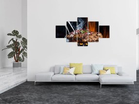 Obraz stek z grilla (125x70 cm)
