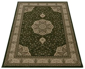 Dywan klasyczny Kashmir Rozeta zielono-kremowy 80 cm x 150 cm