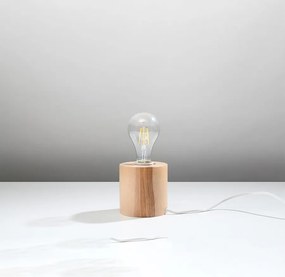 Lampy biurkowe skandynawski Nalvado, drewno - 1 źródło światła 4000K - L.10 x H.10 cm - naturalne drewno