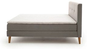 Jasnoszare łóżko boxspring 180x200 cm Stockholm – Meise Möbel