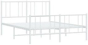 Białe metalowe łóżko w stylu loft 120x200 cm - Quzi