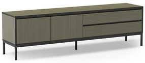 Ciemnozielona szafka pod TV 180x55 cm Lorenza – Marckeric