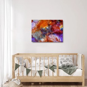 Obraz na szkle - Abstrakcyjna sztuka tuszu (70x50 cm)