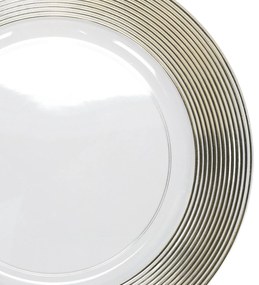 Transparentny podtalerz ze złotym dekorem, Ø 33 cm