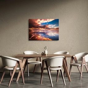 Obraz na szkle - Wieczorna plaża (70x50 cm)