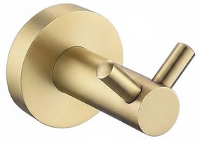 Wieszak łazienkowy Dwuramienny 5605 Leo Złoty Szczotkowany