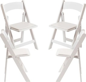 Zestaw 4 skadanych krzese Wala z drewna