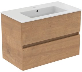 Wisząca szafka pod umywalkę w dekorze dębu 80x55 cm Eurovit+ – Ideal Standard
