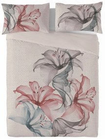 Pościel z mieszanki bawełny i lnu Lilie, 160 x 200 cm, 2 szt. 70 x 80 cm