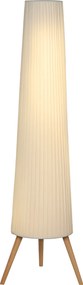 HOMCOM Lampa stojąca LED do salonu ściemnialna, trójnóg drewniany, włącznik nożny, 46 x 46 x 153 cm, Weiß