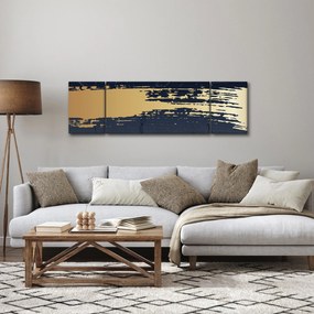 Obraz - Niebiesko-złota abstrakcja N⁰2 (170x50 cm)
