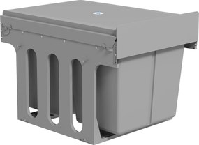 HOMCOM 31 l wysuwany pojemnik na odpady 15 l + 8 l x 2 z wyjmowanymi wiaderkami | Aosom PL