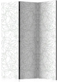 Parawan dwustronny Kwiaty 135x172 cm 3-częściowy biały ARTGEIST B