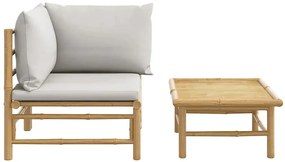 Elegancki zestaw ogrodowy z bambusa - Melbor 5X