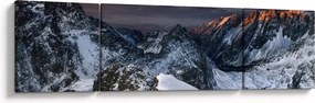 Obraz - Wschód słońca w górach (170x50 cm)