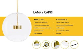 Lampa wisząca ze szklanymi kulami Capri Disc 5