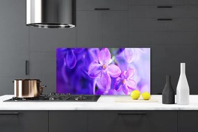 Panel Szklany Polana Fioletowych Kwiatów