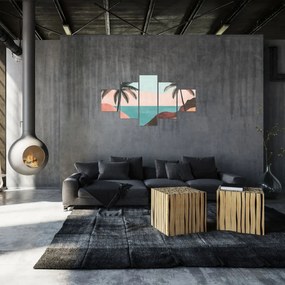Obraz - Palmy nad morzem (125x70 cm)