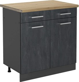 Szafka dolna do kuchni czarny beton 80x60x81.6 r-line