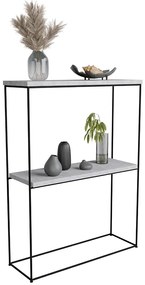Klasyczna konsola pod lustro beton + czarny  S6-E59