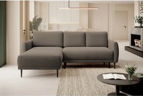 Narożnik BONO z funkcją spania Drewniane nóżki Eleganckie podłokietniki Głębokie siedzisko Lewa strona Barrel 21