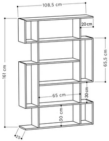 Biblioteczka Mito Sonoma Oak i Anthracite