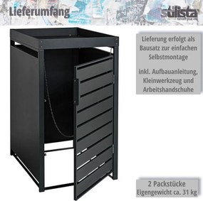 STILISTA skrzyń na 1 pojemnik, 68 x 124 x 80 cm, antracyt