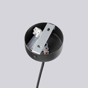 Żyrandol HALO 6 czarny ryflowany SOLLUX  LIGHTING