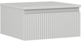 Mexen Rivel szafka łazienkowa podumywalkowa 50 cm z blatem, 1 szuflada, ryflowana , szara mat - 91A20-05023-1-BFC62