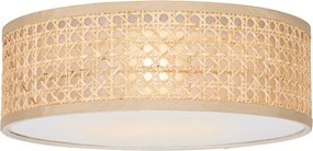 Orientalna lampa sufitowa z rattanu 30 cm - Tromma