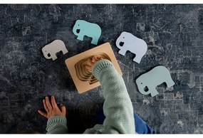 Dziecięce drewniane puzzle Kindsgut Elephant