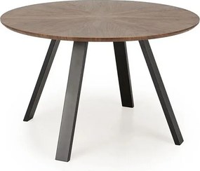 Stół okrągły DANILO 120x120 orzechowy/czarny