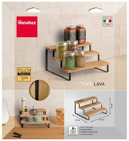 Drewniany organizer na przyprawy York – Metaltex