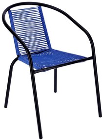 Niebieskie krzesło sznurkowe na balkon G4-Z44