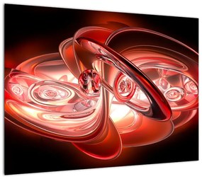 Obraz - czerwone kształty (70x50 cm)