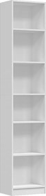PAFOS Witryna |Biała | 40x29x200 CM | Regał Biurowy Klasyczny