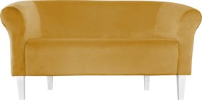 Sofa Milo tkanina Welur wygodna sofa tapicerowana do salonu i poczekalni : Kolor nogi - Biała, Kolor tkaniny - VELVET - MG15, Typ tkaniny - Velvet, Wysokość nogi - 20 cm