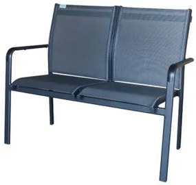 EXPERT PLUS antracyt - ogrodowa aluminiowa dwuosobowa ławka