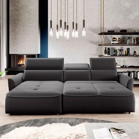 Narożnik MURILLO S Mini z elektryczną regulacją siedziska Lewostronny w tkaninie VOGUE 16 WERSAL