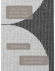 Czarno-biały chodnik odpowiedni na zewnątrz 80x250 cm Duet Bowen – NORTHRUGS