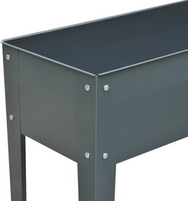 Outsunny metalowa donica wysoka na zioła kwiaty rośliny z odpływem i nogami trwała i elegancka | Aosom PL