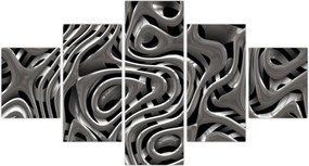 Obraz - Metaliczna abstrakcja (125x70 cm)