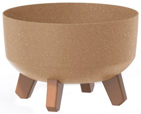 Donica ogrodowa okrągła Gracia Low Eco 24 cm naturo PROSPERPLAST
