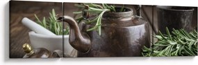 Obraz - Czajniczek z rozmarynem (170x50 cm)