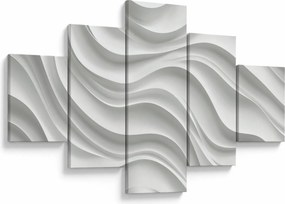 Obraz - 3D białe fale (125x70 cm)